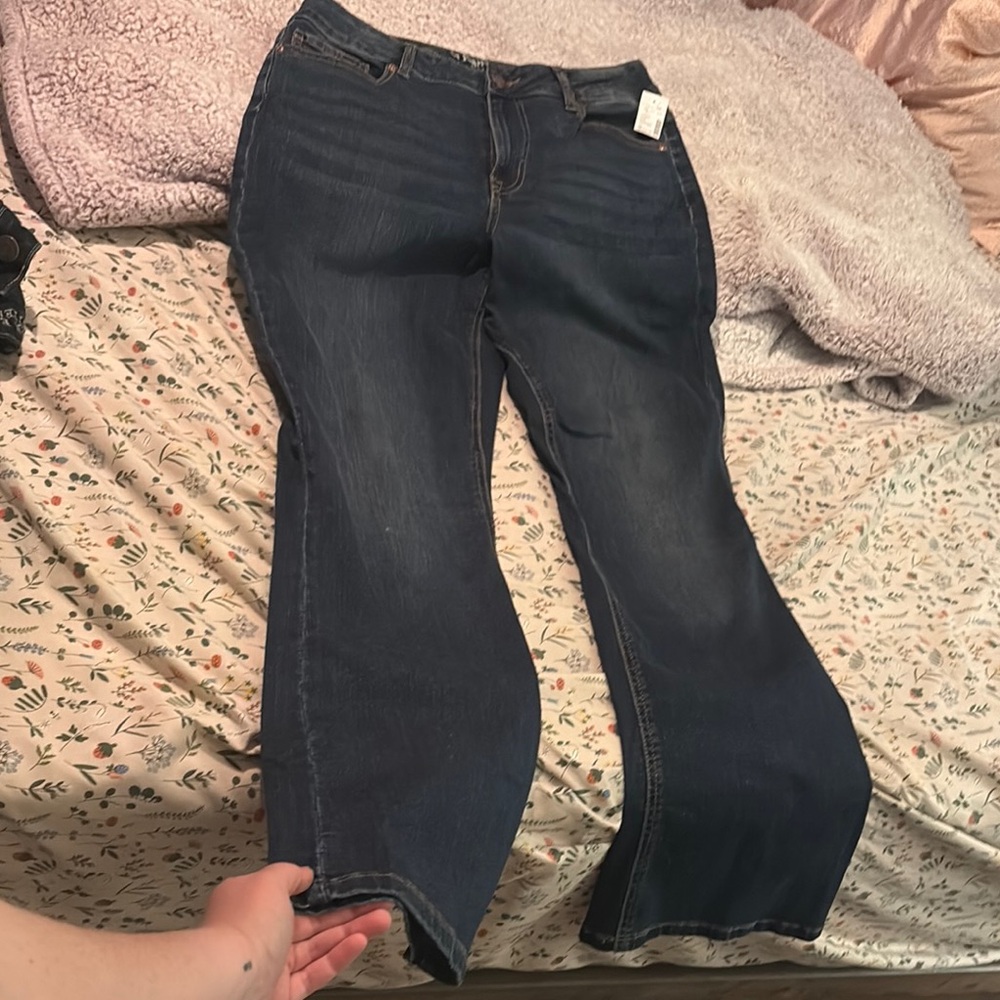 Maurices Dark Blue Flare Jeans